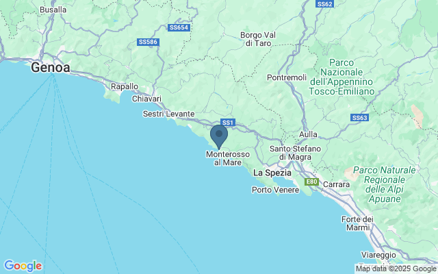 Kaart met locatie Levanto